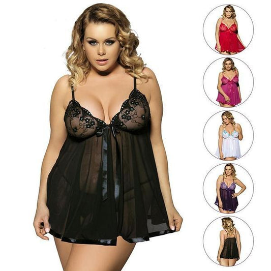 Femmes Sexy Lingerie Big Code 6XL Robe de nuit