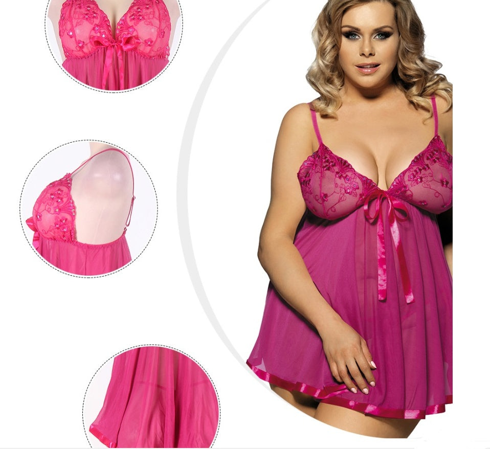 Femmes Sexy Lingerie Big Code 6XL Robe de nuit